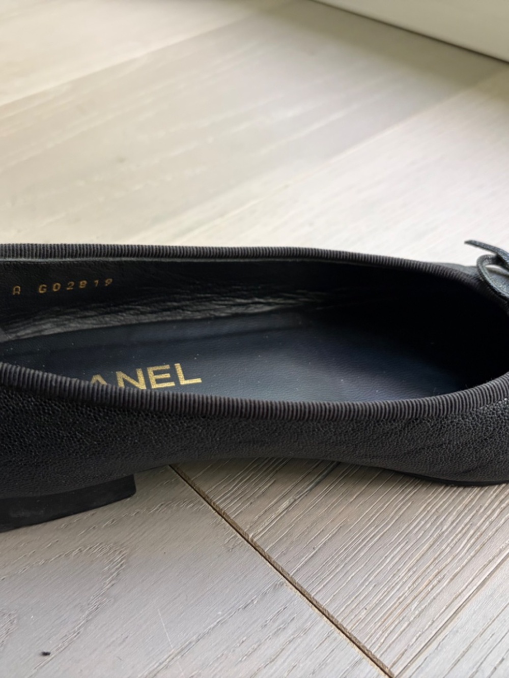 Chanel black ballet flats caviar leather 39 (US 8.5) - Picture 7 of 15